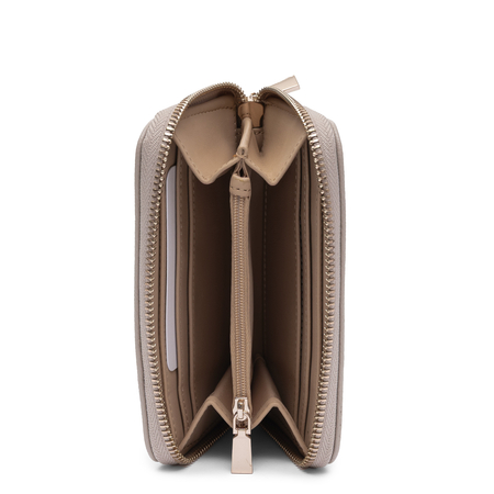 Guess Portfel Damski Zapinany Na Zamek Beżowy SWBG7898140-TAUPE