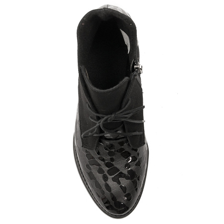 Maciejka Black Women's Lace-Up Boots