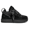 UGG Skórzano-Tekstylne Ocieplane Sneakersy Damskie Na Platformie Czarne W Lowmel Black 1144032 