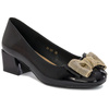 Women's shoes Sergio Leone lacquered with a bow Black PAT PU