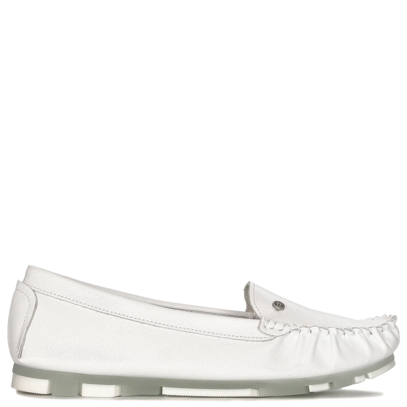 Filippo Leather Women's White Moccasins