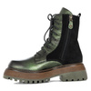 Maciejka Leather Platform Boots Green 07104-09/00-8