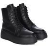 T.Sokolski Leather Women's Black Platform Boots