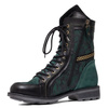 Maciejka Leather Lace-Up Boots Gold Chain Green 07097-09/00-8