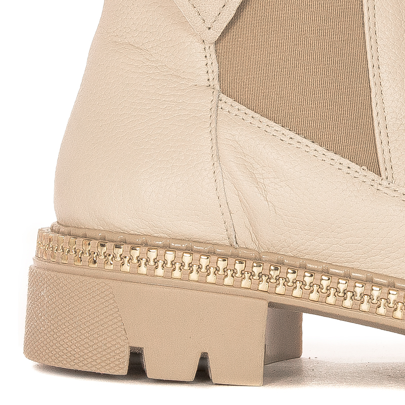 Maciejka Beige Leather Women's Boots