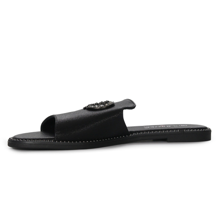 S.Barski Women's Black Slides