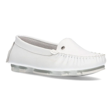 Filippo Women's Leather Moccasins White