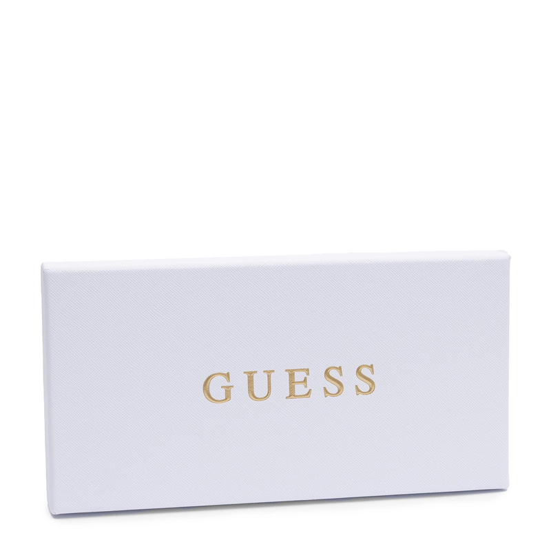 Guess Elegancki Zapinany Na Zamek Portfel Damski Z Paskiem Brązowy SWPD2222146-BROWN