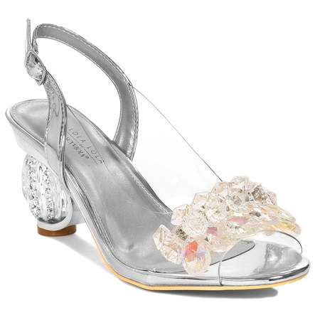 Sca'viola Women's sandals on a high heel Silver