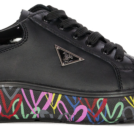 Filippo DP4480/23 BK MLT women's Platform Black Low Shoes