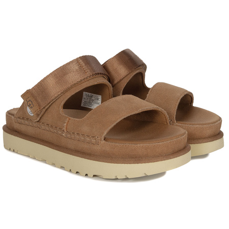 UGG Women's Goldenstar Glide Chestnut Leather Sandals