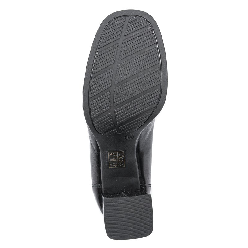 Pumps shoes for women Inofio, leather Black Lacquer
