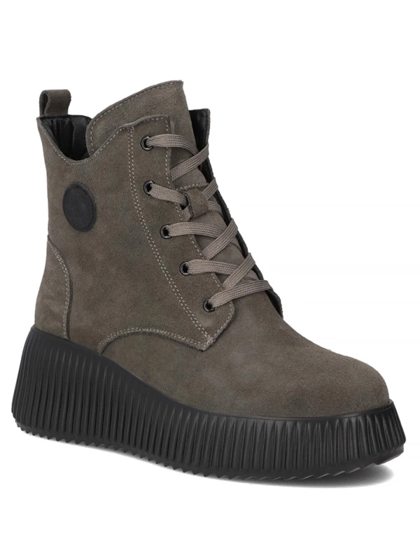 Filippo Leather Insulated Ankle Boots on Wedge Grey DBT7288-25-GR