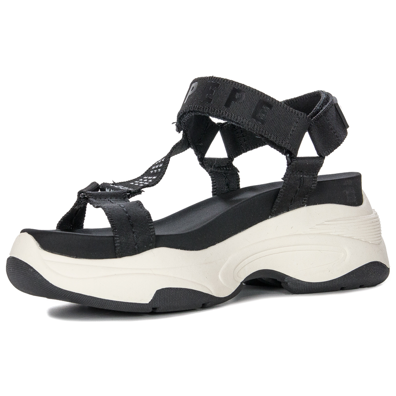 Pepe Jeans Black Grubo Logo Sandals