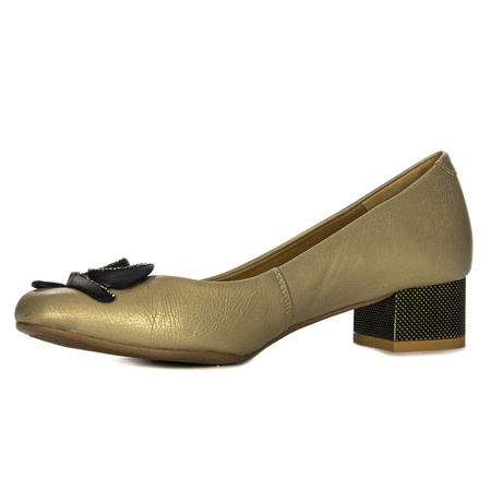 Maciejka Women's Leather Gold Pumps