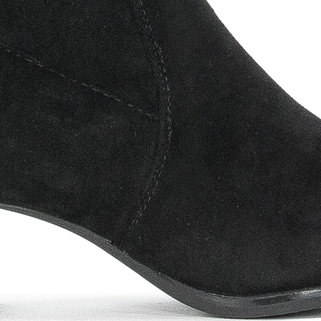 Sergio Leone KZ 205 Black Lycra Knee-High Boots