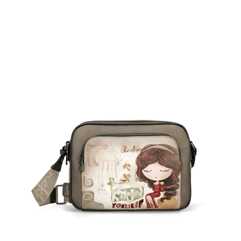 Anekke Crossbody Triple-Compartment Bag With Front Zip Pocket Multicolor 42703-516