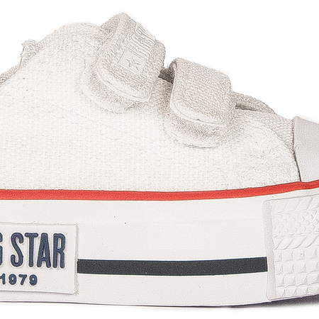 Big Star White children's sneakers with velcro