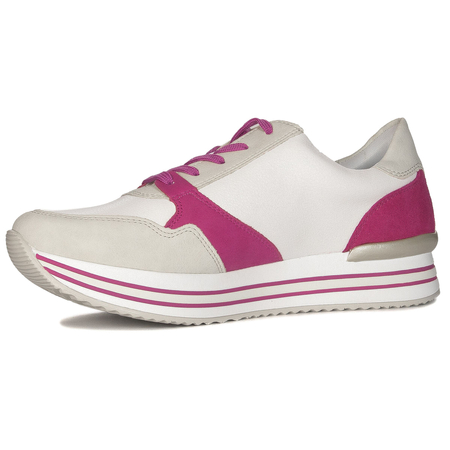Remonte women's leather White Combi platform sneakers