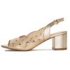 Sergio Leone Women's Gold Mix Sandals