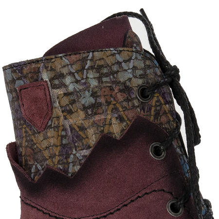Maciejka 06140-23/00-7 Lace-up Women's burgundy Leather Boots