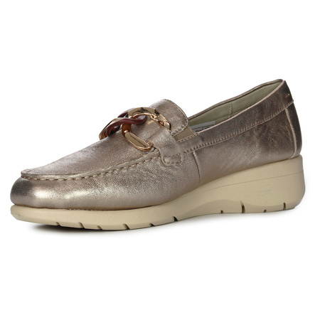Maciejka Gold Leather Low Shoes