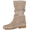Maciejka Velour Slip-On Knee-High Boots Beige 05057-04/00-6