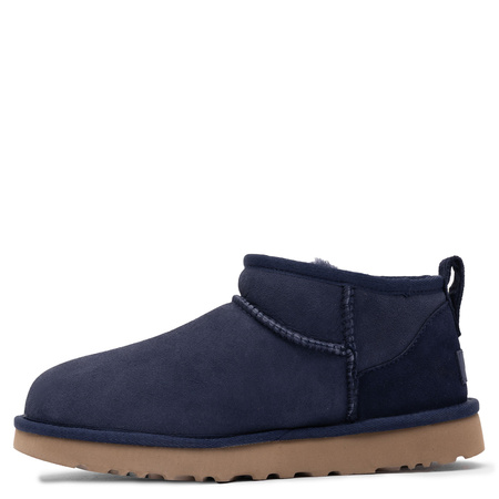 UGG Skórzane Niskie Botki Ocieplane Granatowy 1116109-DKN