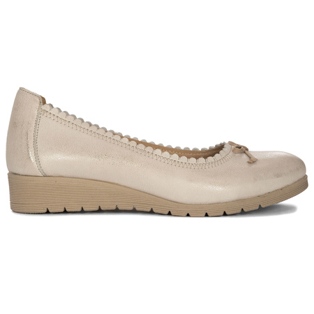 Maciejka Women's Half-Shoes Beige Gold Cloth