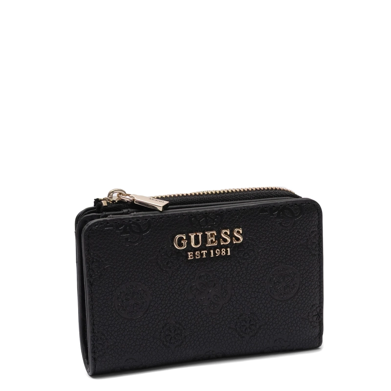 Guess Portfel Damski Elegancki Klasyczny Czarny PD2222156-BLACK LOGO