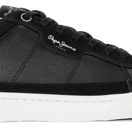 Pepe Jeans Sneakersy buty męskie Black Barry Smart czarne