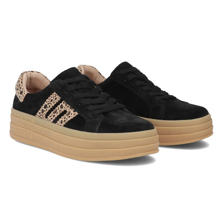 Filippo Beige Leather Sneakers
