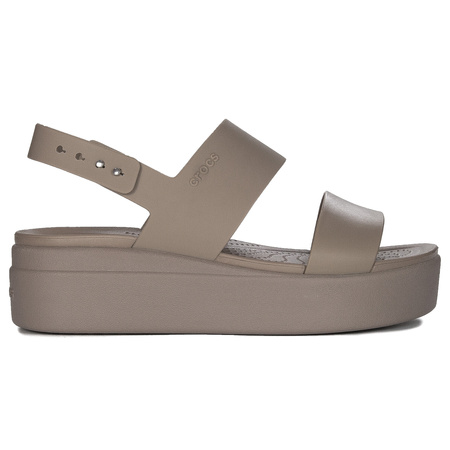 Crocs Women's On Platform Brooklyn Latte Mushroom Sandals