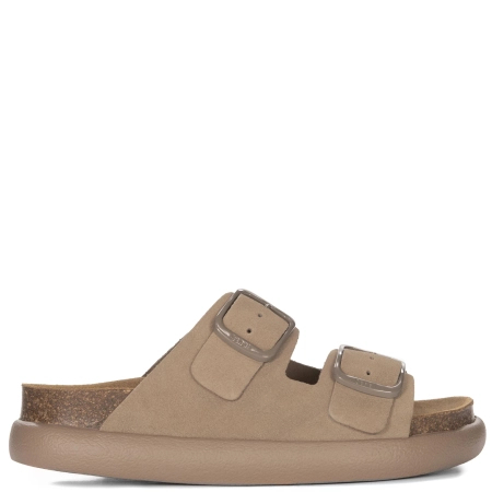 Scholl Women's Flip-Flops Dark Beige