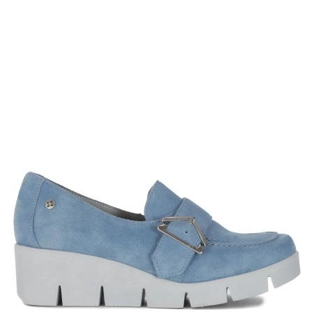 Maciejka Women's Leather Platform Shoes Blue