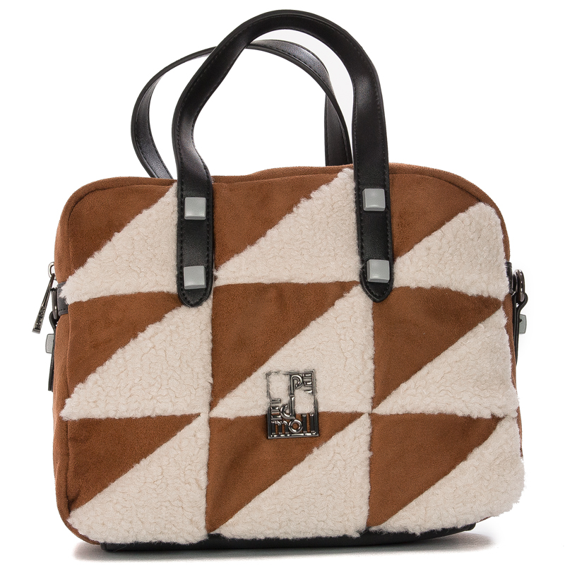 Pepe Moll 232250 Truiangle Cuero/Off Women's Brown And Beige Bag
