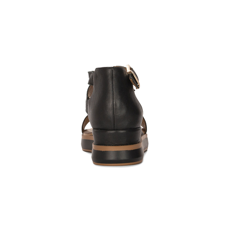Inuovo Women's Leather Platform Sandals Black