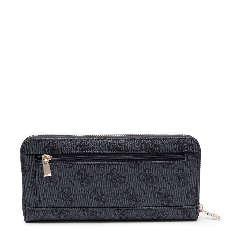 GUESS Women's Large Zip-Around Logo Wallet Black SWLG9648146-BLACK