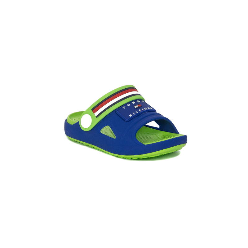 Tommy Hilfiger Kid's Slides Blue Green