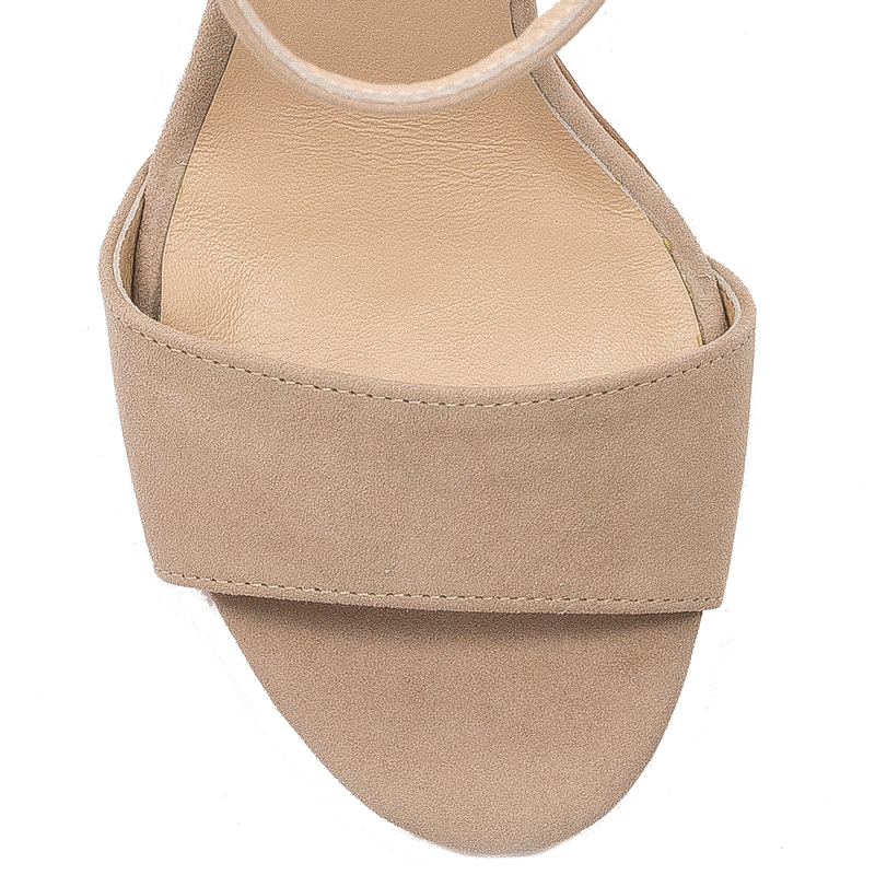Maciejka women's velor Beige Sandals