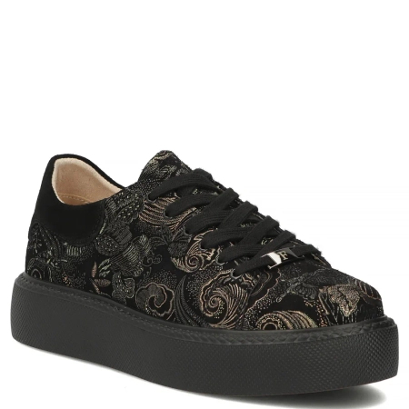 Filippo Modne Skórzane Sneakersy Na Platformie Czarne DP6119-26-BK-MLT