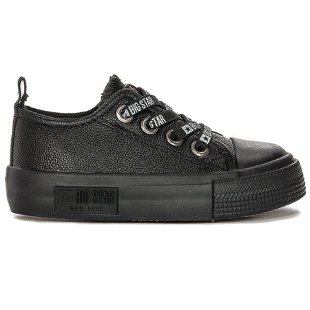 Big Star Trampki dziecięce chłopięce wsuwane Black czarne
