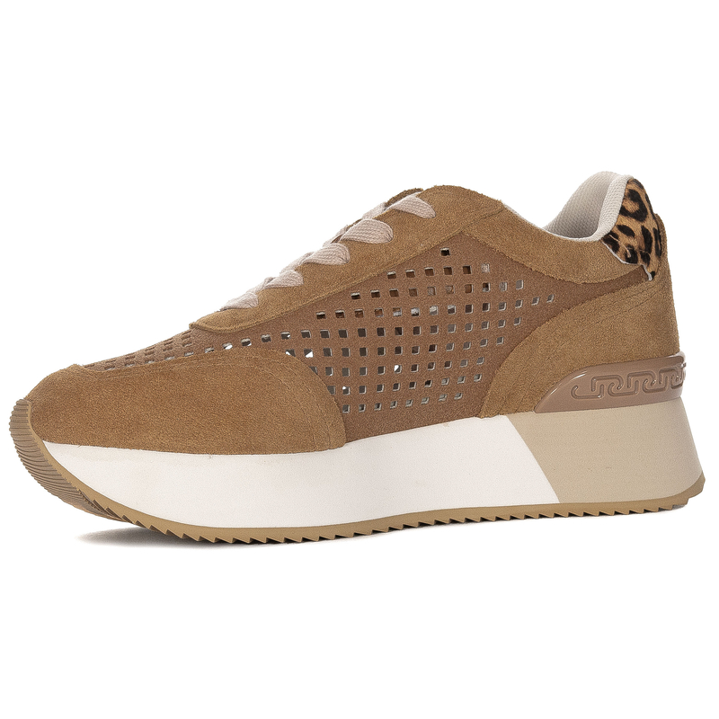 Liu Jo Sneakersy Damskie Na Platformie Brązowe