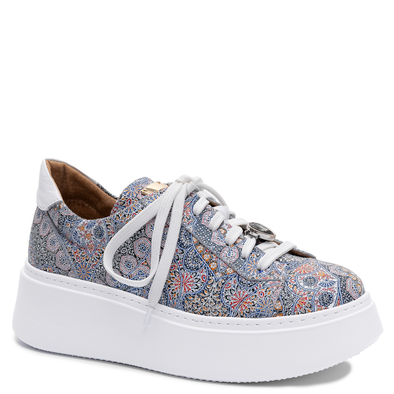 Maciejka Skórzane Sneakersy Na Platformie Wielokolorowe 6191W-13/00-8