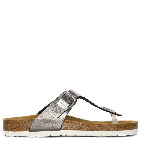 Dr. Brinkmann Women's Slides Silver Metalic