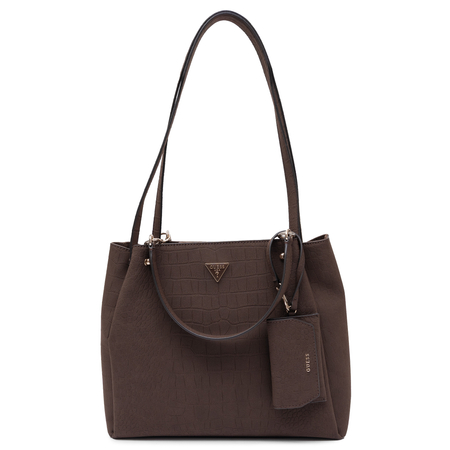 Guess Lorella Torba Damska Klasyczna Tłoczona Brązowa HWCG2306230-ESP