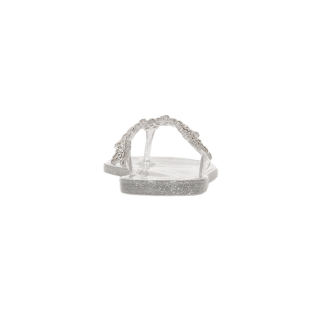 Sca'viola Women's Silver flip-flops slippers