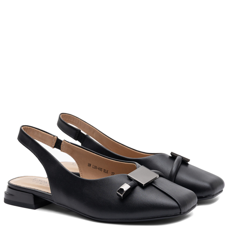T.Sokolski Skórzane Półbuty Damskie Czarne HW-L26-465-BLK