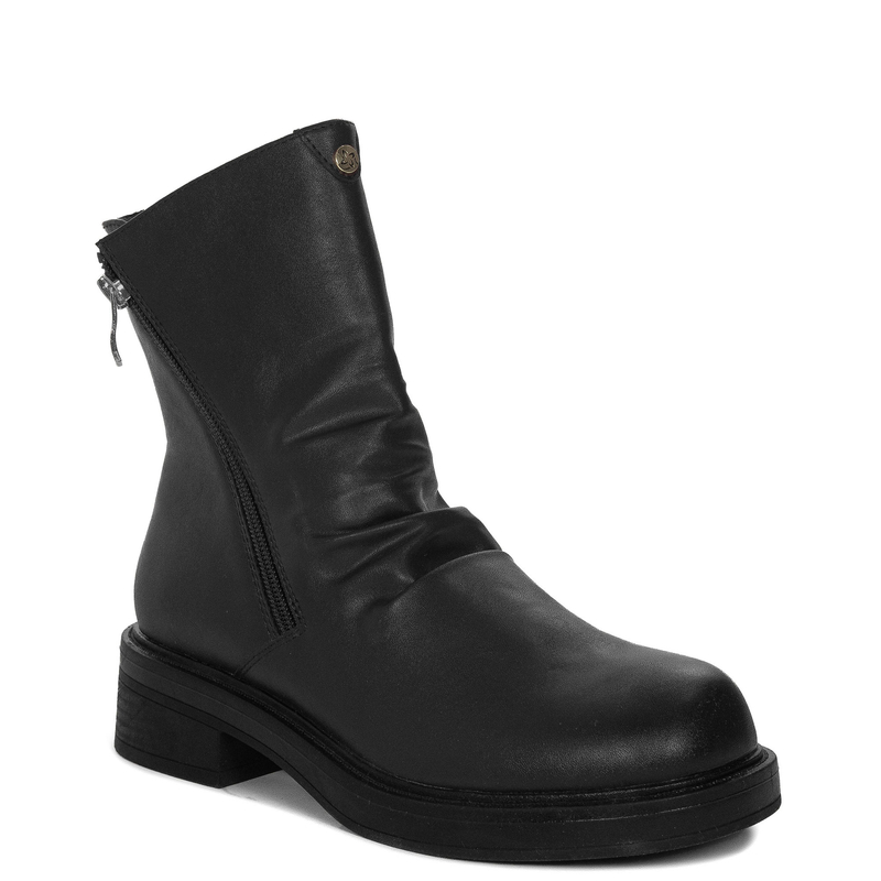 Maciejka Leather Double-Zip Ankle Boots Low Heel 4,5 cm Black A7159-01/00-7