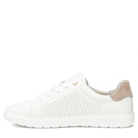 Filippo Skórzane Sneakersy Białe DP6738-WH-BE